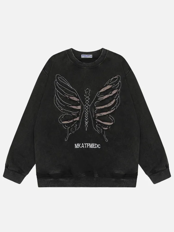 Aelfric Eden Distressed Butterfly Sweatshirt sold by Aelfric Eden