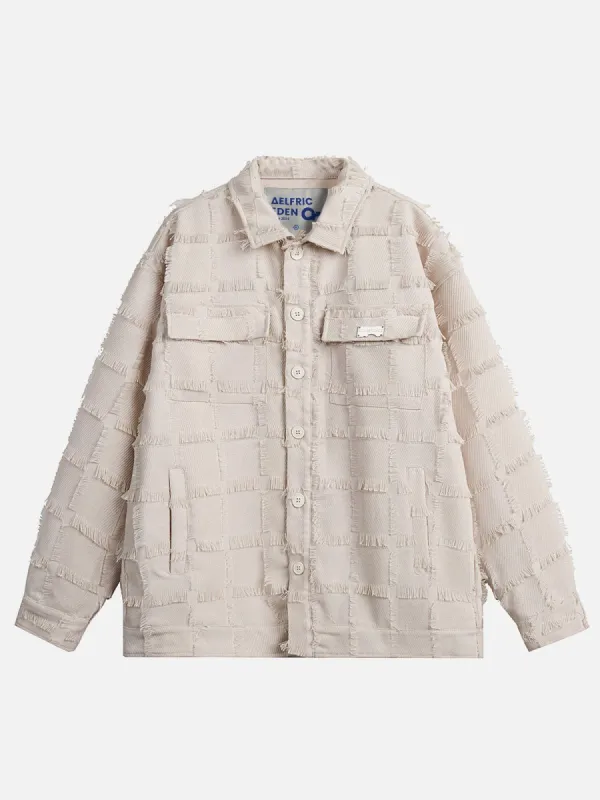 Aelfric Eden Plaid Fringe Jacket sold by Aelfric Eden