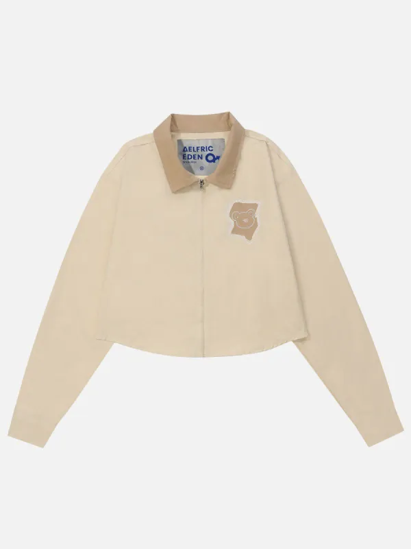 Cartoon Bear Print Long Sleeve Shirts sold by Aelfric Eden