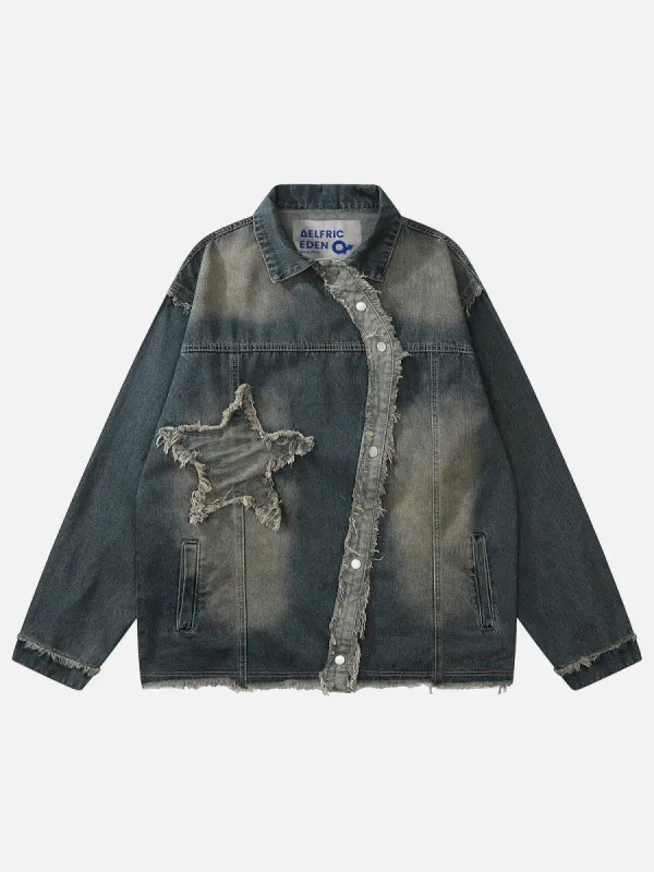 Aelfric Eden Fringe Star Denim Jacket sold by Aelfric Eden
