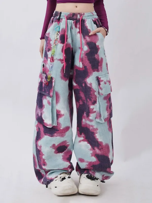 Tie Dye Chain Cargo Pants sold by Aelfric Eden