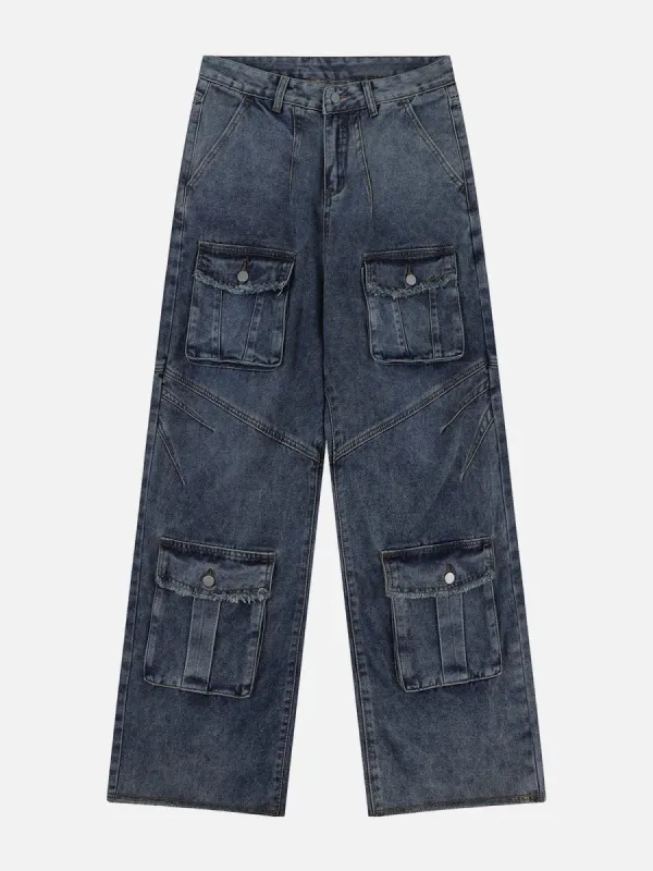 Aelfric Eden Fringe Multi Pocket Loose Jeans sold by Aelfric Eden