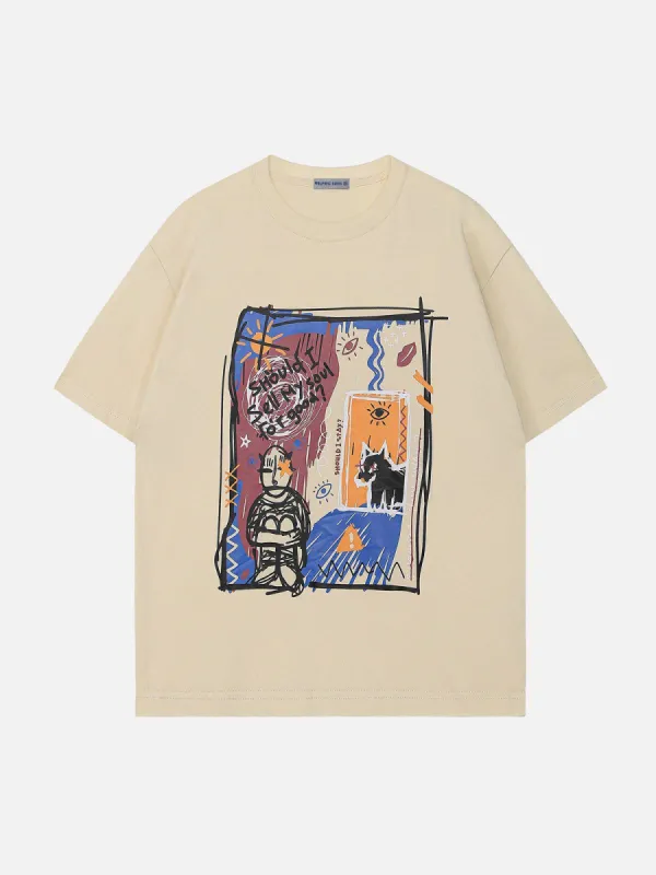 Aelfric Eden Abstract Graffiti Print Tee sold by Aelfric Eden