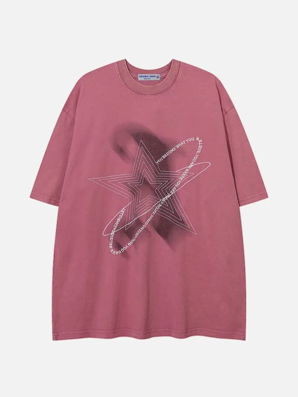 Aelfric Eden Star Blurring Alphabet Tee sold by Aelfric Eden