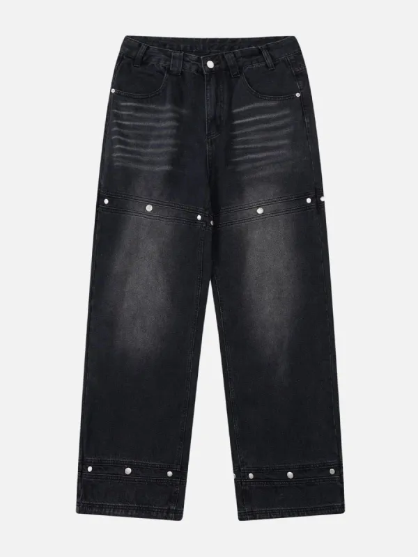 Aelfric Eden Button Decoration Straight-Leg Jeans sold by Aelfric Eden