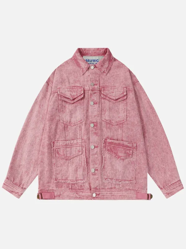 Aelfric Eden Multi Pocket Washed Denim Jacket sold by Aelfric Eden