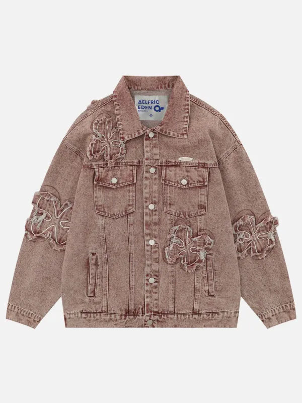 Aelfric Eden Fringe Applique Embroidery Denim Jacket sold by Aelfric Eden