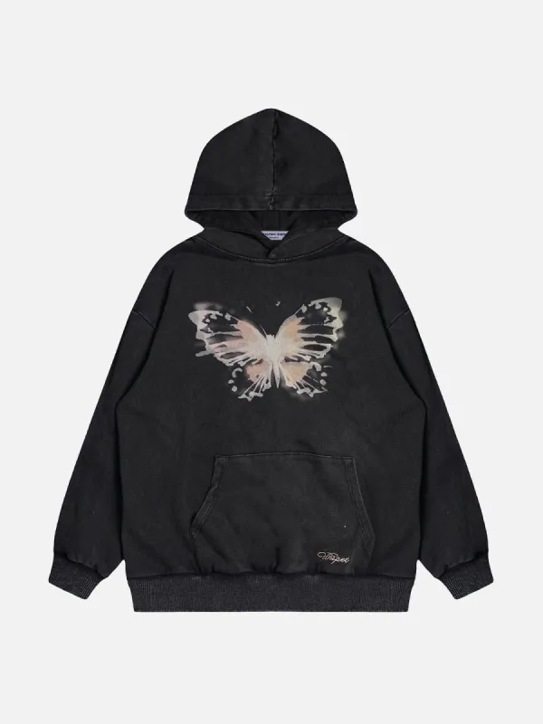 Aelfric Eden Washed Butterfly Print Hoodie sold by Aelfric Eden