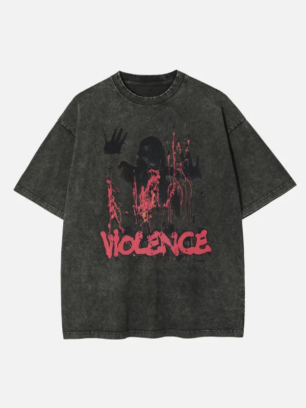 Aelfric Eden violence Print Washed Tee sold by Aelfric Eden