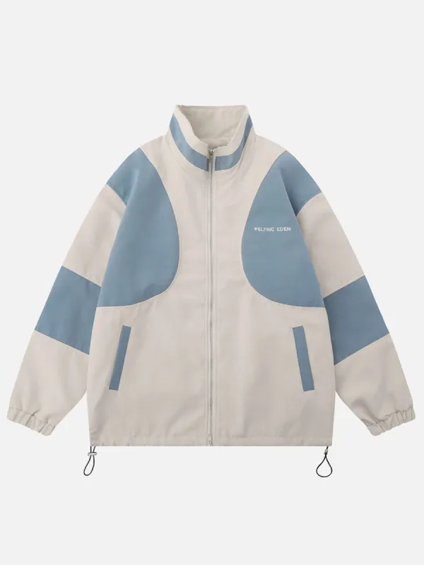 Aelfric Eden Color Blocking Stand Collar Jacket sold by Aelfric Eden