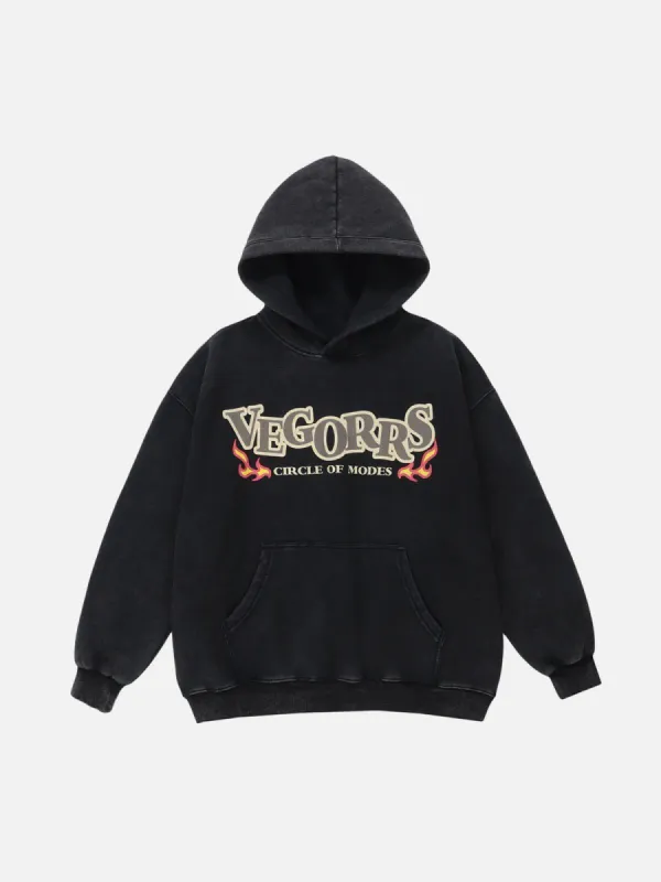 Aelfric Eden Skull Flame Print Hoodie sold by Aelfric Eden