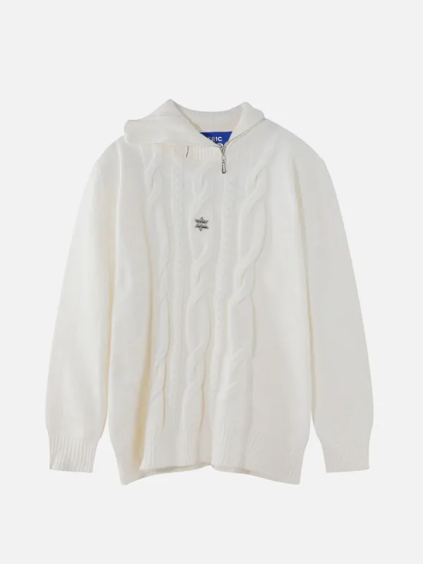 Aelfric Eden Solid Side ZIP UP Sweater sold by Aelfric Eden