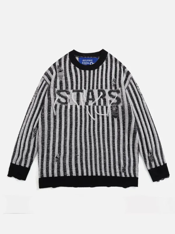 Aelfric Eden Stripes Distressed Tassel Sweater sold by Aelfric Eden