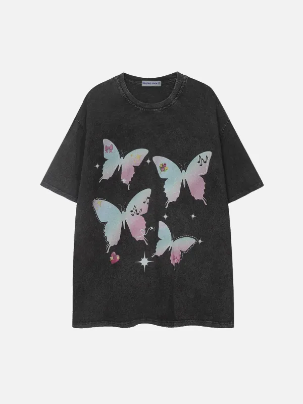 Aelfric Eden Gradient Butterfly Washed Tee sold by Aelfric Eden