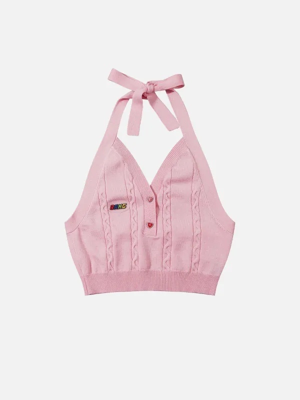 Heart Button Knit Tank Top sold by Aelfric Eden