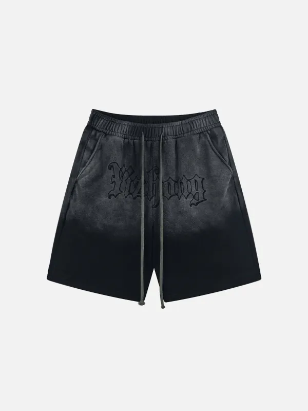 Aelfric Eden Gothic Letter Gradient Shorts sold by Aelfric Eden
