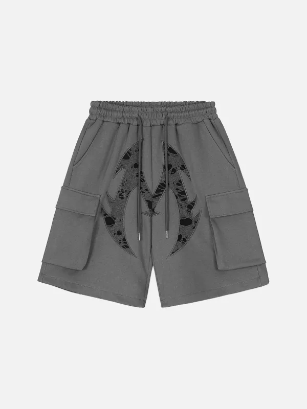 Aelfric Eden Distressed Letter Shorts sold by Aelfric Eden