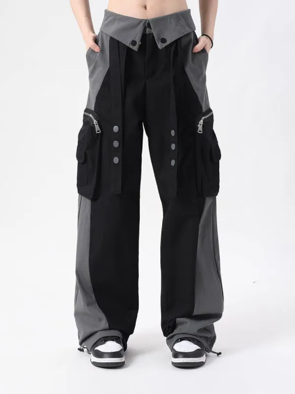 Aelfric Eden 3D Pocket Color Blocking Fold-over Pants sold by Aelfric Eden
