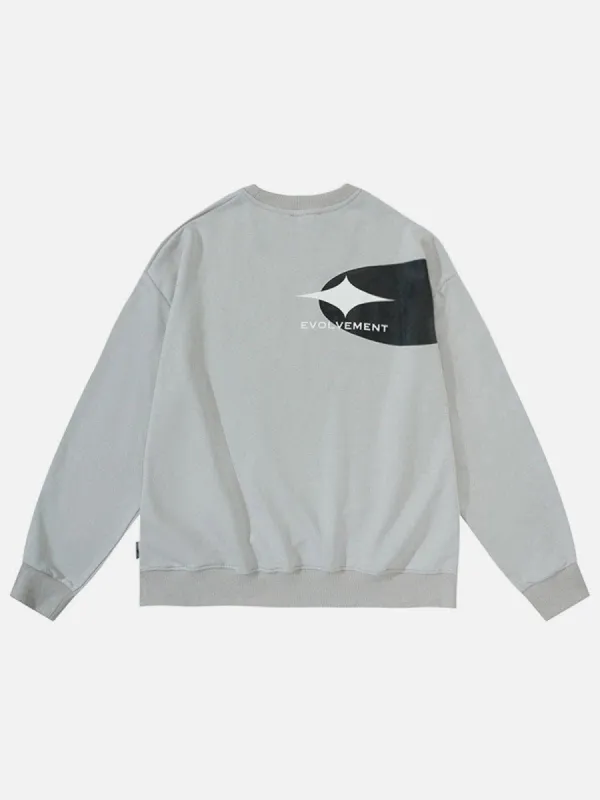 Aelfric Eden Oval Print Patchwork Sweatshirt sold by Aelfric Eden
