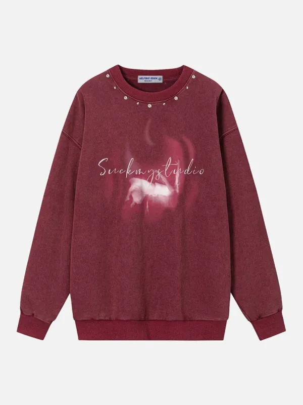 Aelfric Eden Rhinestone Application Sweatshirt sold by Aelfric Eden