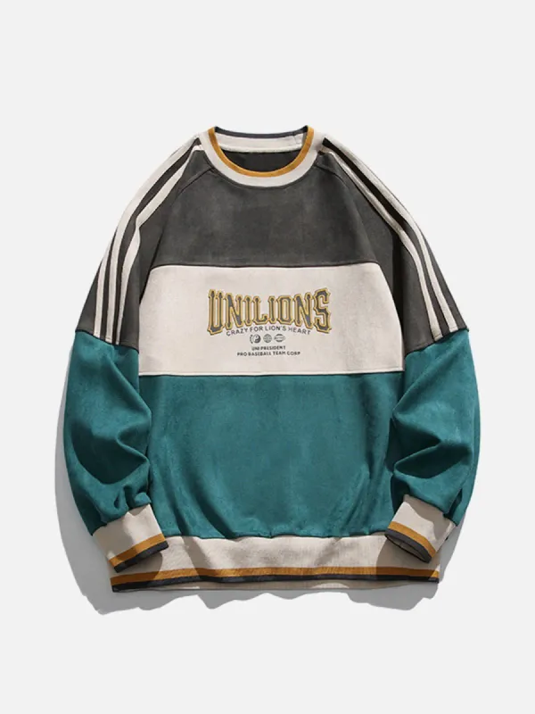 Aelfric Eden Patchwork Stripe Sleeve Sweatshirt sold by Aelfric Eden