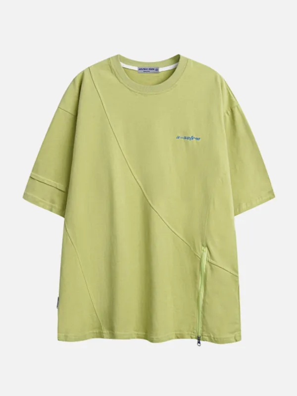 Aelfric Eden Solid ZIP UP Polo Collar Tee sold by Aelfric Eden