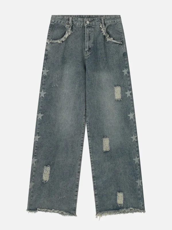 Aelfric Eden Fringe Star Loose Jeans sold by Aelfric Eden