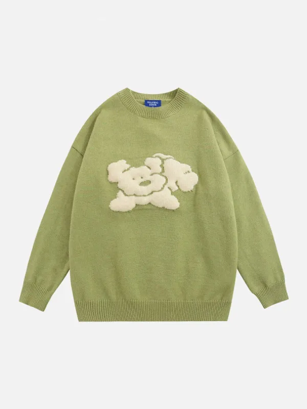 Aelfric Eden Cartoon Dog Pattern Sweater sold by Aelfric Eden