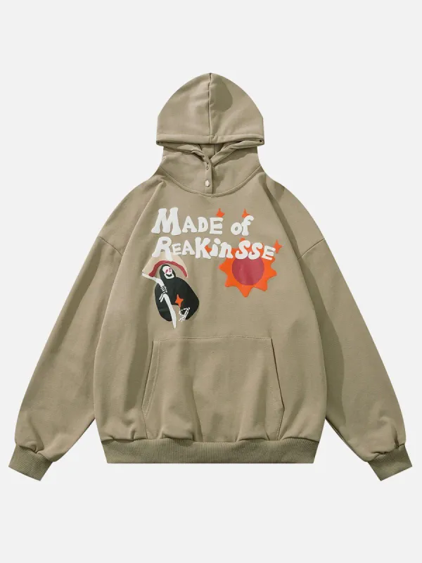 Aelfric Eden Funny Grim Reaper Print Hoodie sold by Aelfric Eden