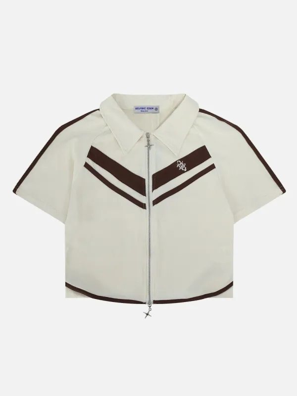 ZIP UP Polo Collar Tee sold by Aelfric Eden