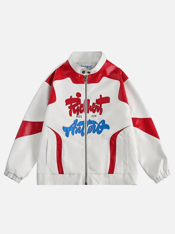 Aelfric Eden Embroidery Letter Racing Jacket sold by Aelfric Eden