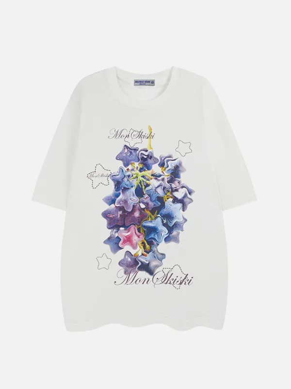 Aelfric Eden Grape Stars Print Tee sold by Aelfric Eden