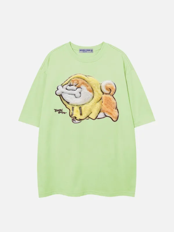 Aelfric Eden Plush Dog Pattern Tee sold by Aelfric Eden