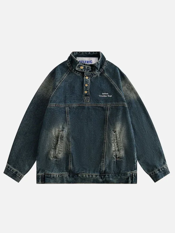 Aelfric Eden Button Washed Denim Jacket sold by Aelfric Eden