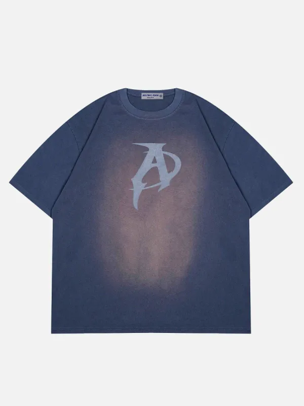 Aelfric Eden Letter A Washed Tee sold by Aelfric Eden