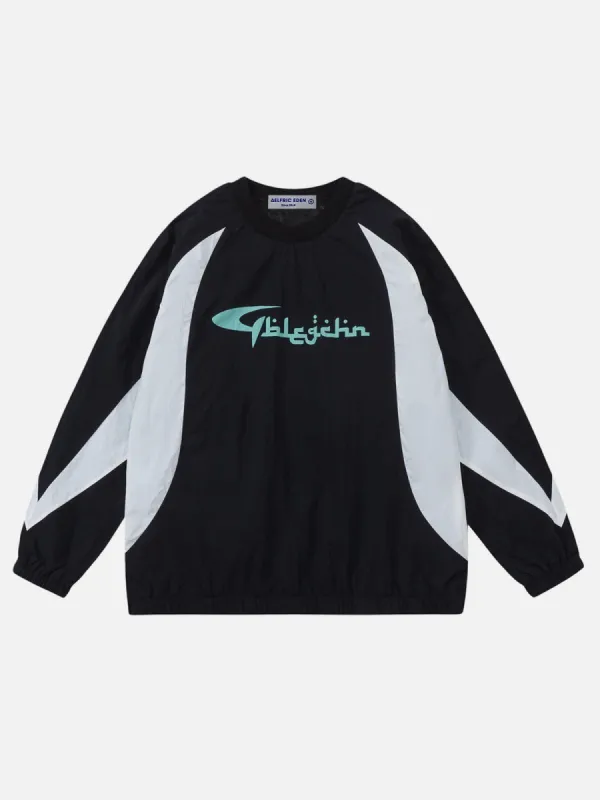 Aelfric Eden Color Blocking Patchwork Sweatshirt sold by Aelfric Eden