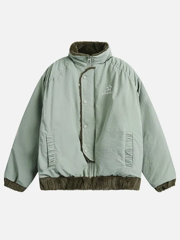 Aelfric Eden Patchwork Faux Fur Jacket sold by Aelfric Eden