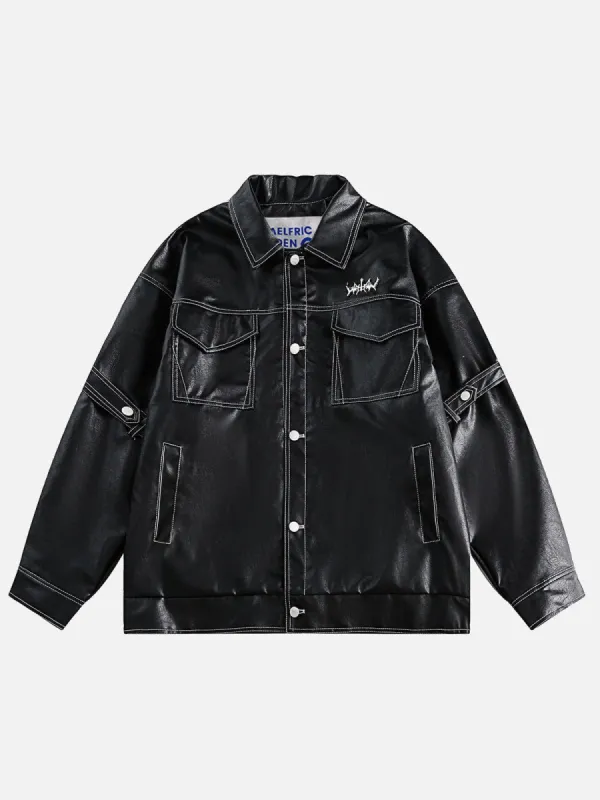 Aelfric Eden Multi-Pocket Leather Jacket sold by Aelfric Eden