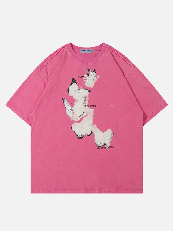 Aelfric Eden Butterfly Print Washed Tee sold by Aelfric Eden