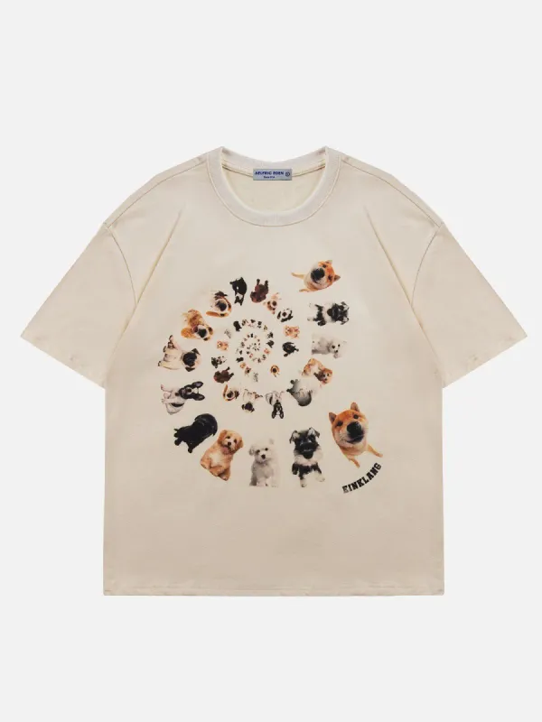 Aelfric Eden Swirl Puppy Print Tee sold by Aelfric Eden