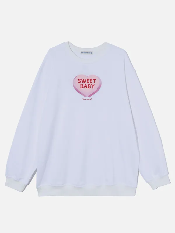 Aelfric Eden Heart Print Sweatshirt sold by Aelfric Eden