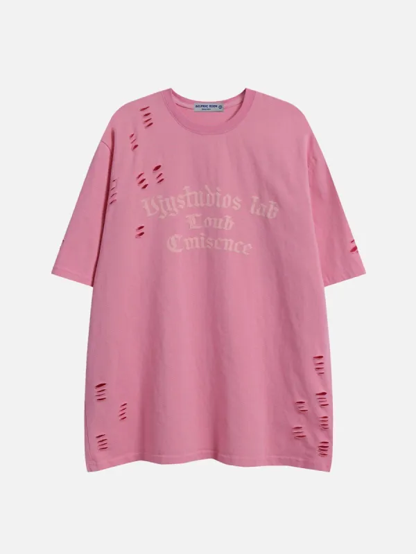 Aelfric Eden Distressed Letter Print Tee sold by Aelfric Eden