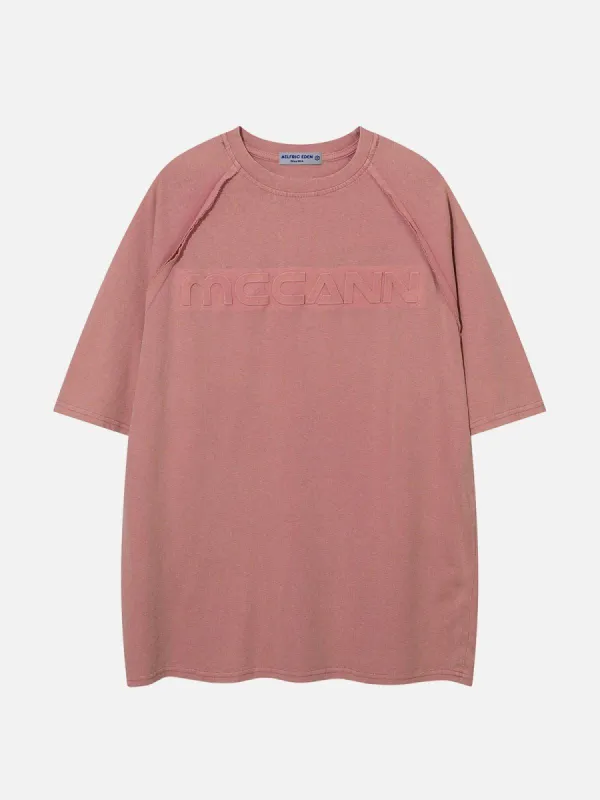 Aelfric Eden Letter Pattern Washed Tee sold by Aelfric Eden