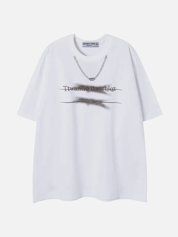Aelfric Eden Artistic Letter Print Tee sold by Aelfric Eden