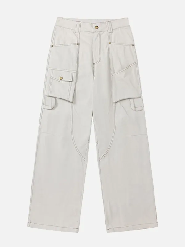 Aelfric Eden Multi-Pocket Contrast-Stitched Pants sold by Aelfric Eden