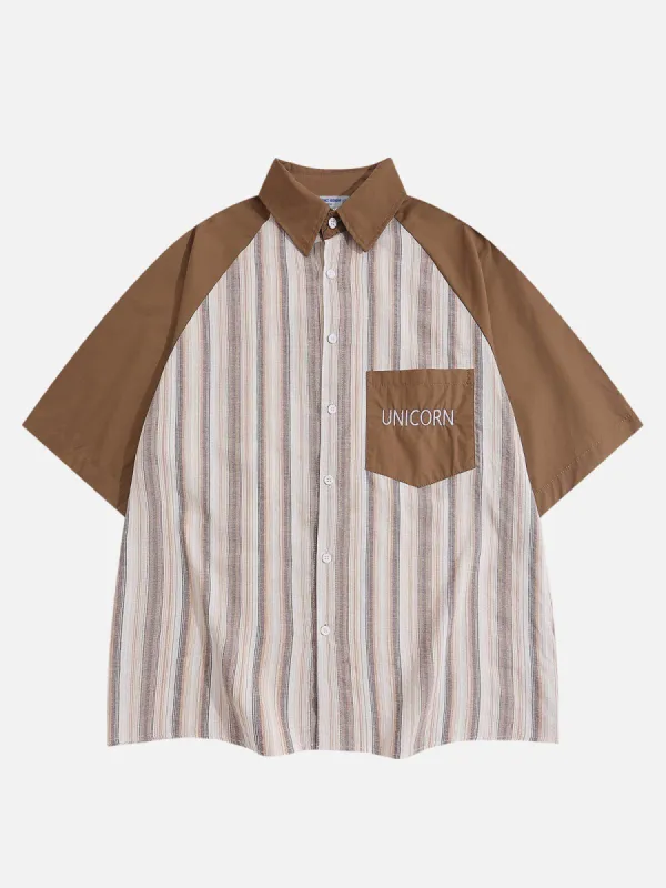 Aelfric Eden Patchwork Short Sleeve Shirts sold by Aelfric Eden