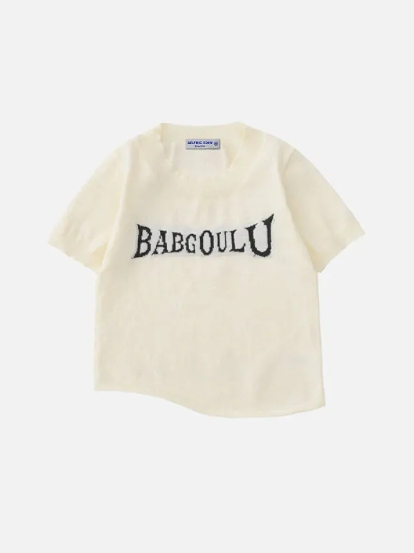 Wavy Hem Knitted Tee sold by Aelfric Eden