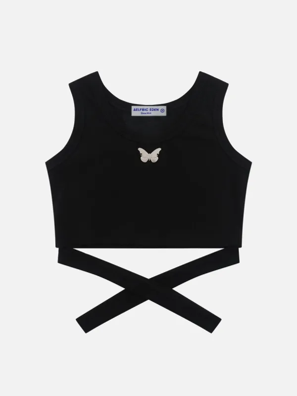 Metallic Butterfly Tank Top sold by Aelfric Eden