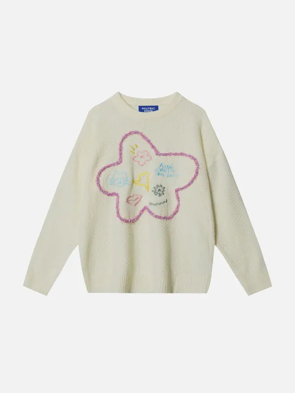 Aelfric Eden Cartoon Embroidery Sweater sold by Aelfric Eden