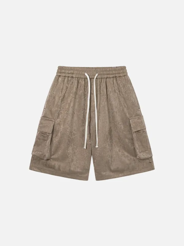 Aelfric Eden Multi-Pocket Suede Shorts sold by Aelfric Eden